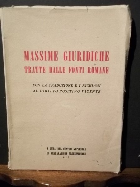Massime giuridiche tratte dalle fonti romane