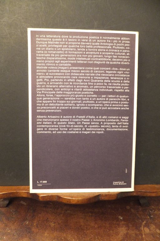 MATINEE UN CONCERTO DI POESIA ALBERTO ARBASINO