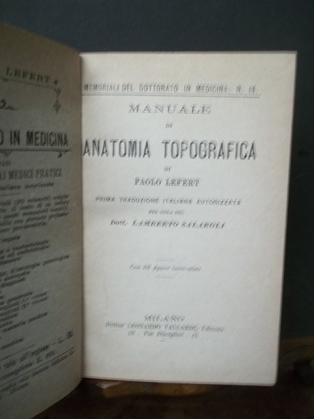 MEMORIALI DEL DOTTORATO IN MEDICINA 14 - ANATOMIA TOPOGRAFICA