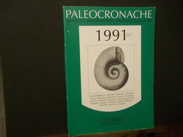 PALEOCRONACHE NOVITà E INFORMAZIONI PALEONTOLOGICHE 1991 | Immagine principale