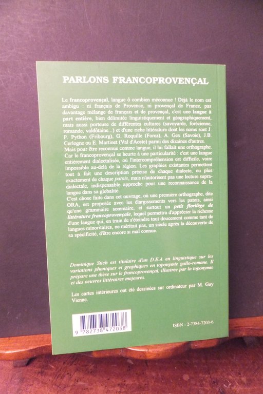 PARLONS FRANCOPROVENCAL UNE LANGUE MECONNUE DOMINIQUE STICH