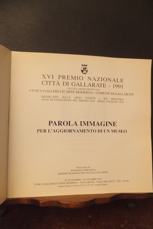 PAROLA IMMAGINE PER L'AGGIORNAMENTO DI UN MUSEO XVI CITTÀ GALLARATE …