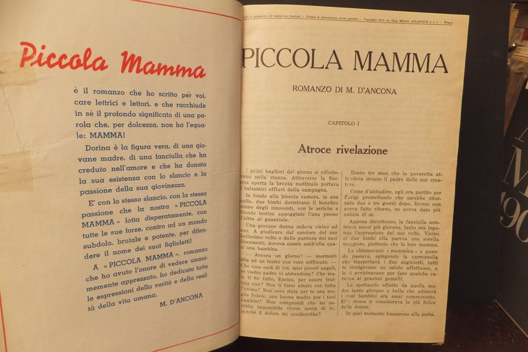 PICCOLA MAMMA M. D'ANCONA FASCICOLI RILEGATI IN 2 VOLUMI - …