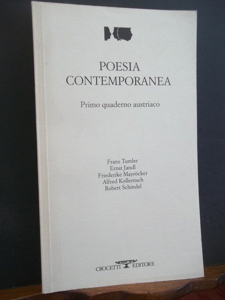 POESIA CONTEMPORANEA PRIMO QUADERNO AUSTRIACO