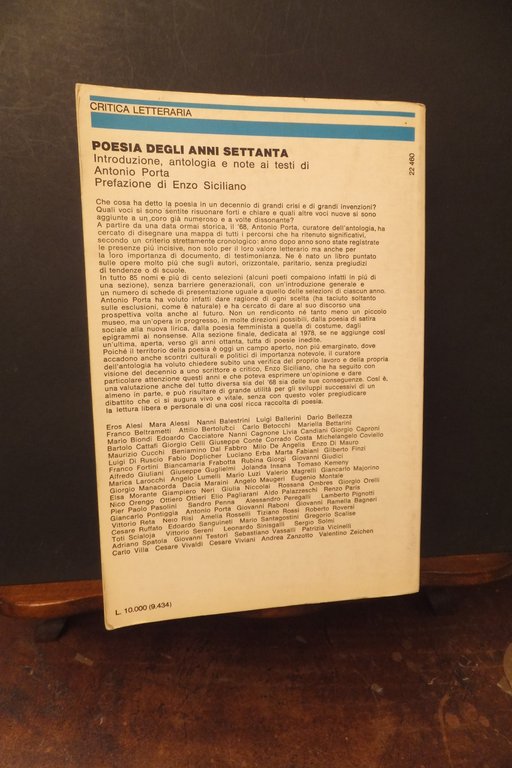 POESIA DEGLI ANNI SETTANTA