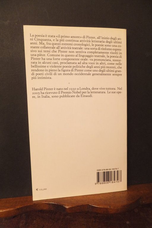 POESIE D'AMORE DI SILENZIO DI GUERRA HAROLD PINTER | Immagine Gallery 2