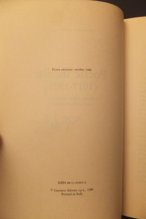 POESIE INEDITE 1917 - 1925 | Immagine Gallery 6