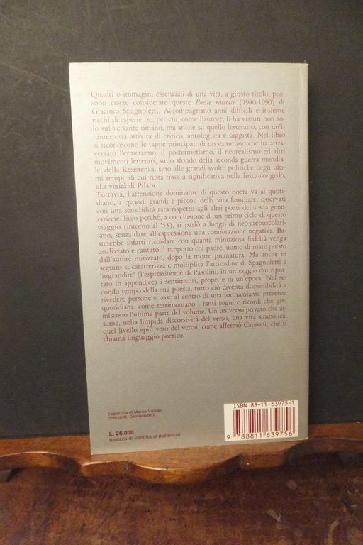 POESIE RACCOLTE 1940 - 1990 G. SPAGNOLETTI