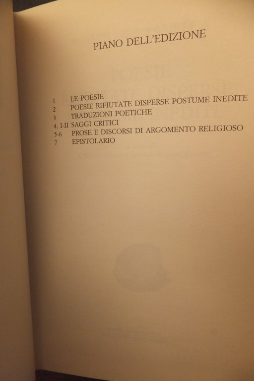 POESIE RIFIUTATE DISPERSE POSTUME INEDITE GIACOMO ZANELLA