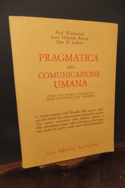 PRAGMATICA DELLA COMUNICAZIONE UMANA