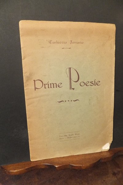 PRIME POESIE - CON DEDICA AUTORE -