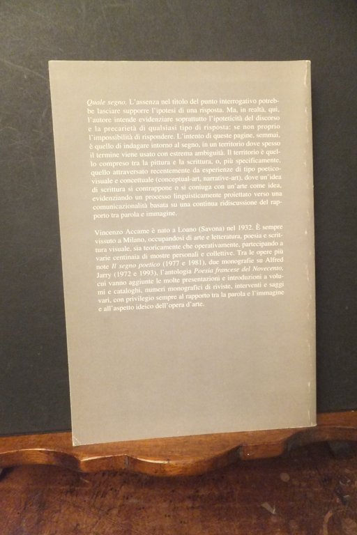 QUALE SEGNO ARTE SCRITTURA COMUNICAZIONE VINCENZO ACCAME