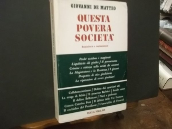 QUESTA POVERA SOCIETA' REQUISITORIE E TESTIMONIANZE | Immagine principale