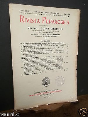 RIVISTA PEDAGOGICA S.A.E. DANTE ALIGHIERI-1938