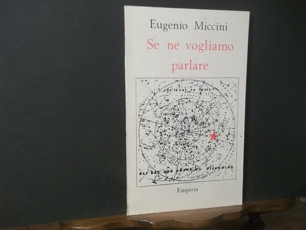 SE NE VOGLIAMO PARLARE
