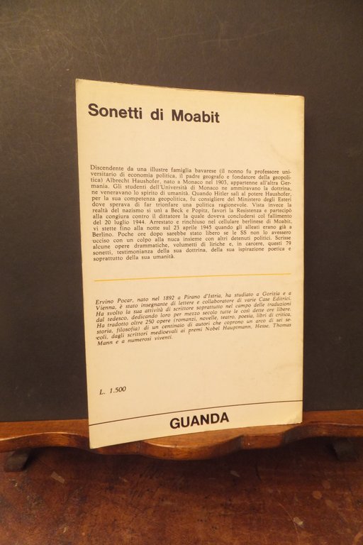 SONETTI DI MOABIT ALBRECHT HAUSHOFER