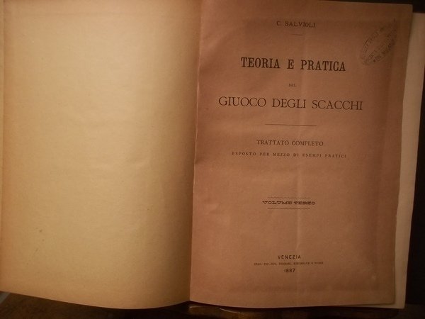 TEORIA E PRATICA DEL GIUOCO DEGLI SCACCHI