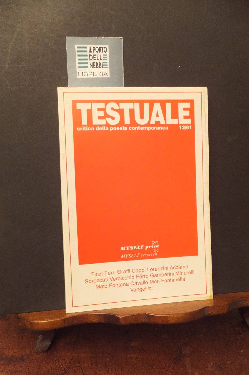 TESTUALE CRITICA DELLA POESIA CONTEMPORANEA 12 - 91 | Immagine principale