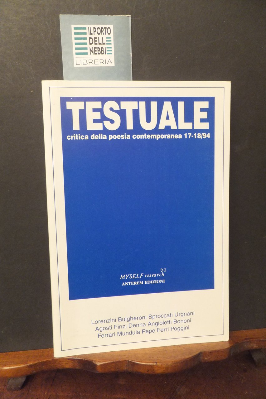 TESTUALE CRITICA DELLA POESIA CONTEMPORANEA 17 - 18 - 94