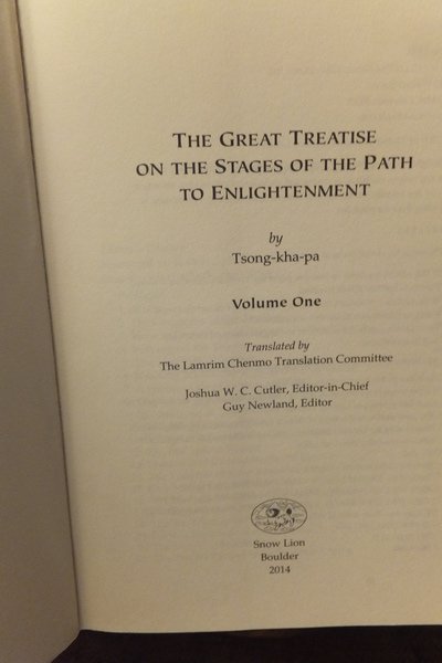 THE GREAT TREATISE ON THE STAGES OF THE PATH TO …