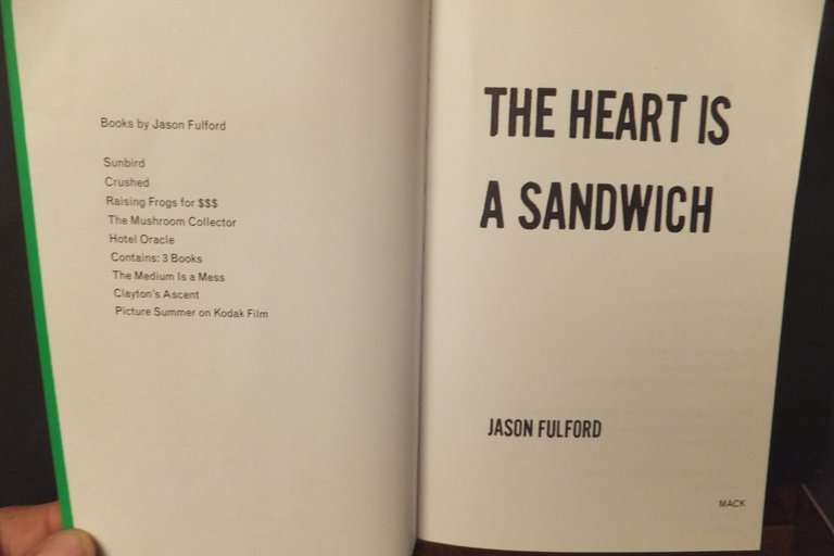 THE HEART IS A SANDWICH JASON FULFORD