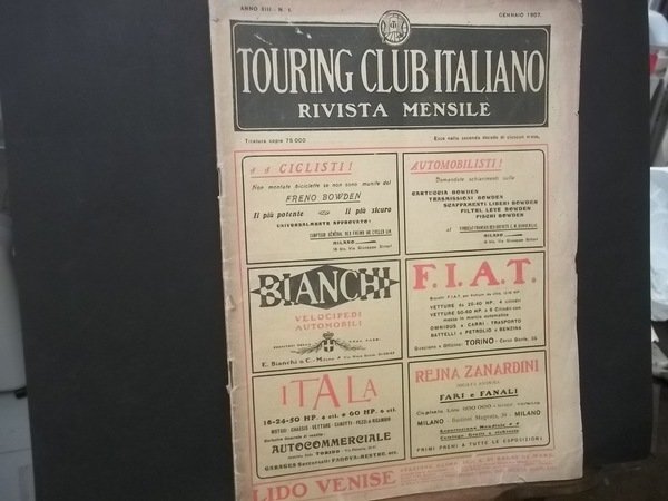 Touring club italiano rivista mensile Anno XIII - n. 1 …