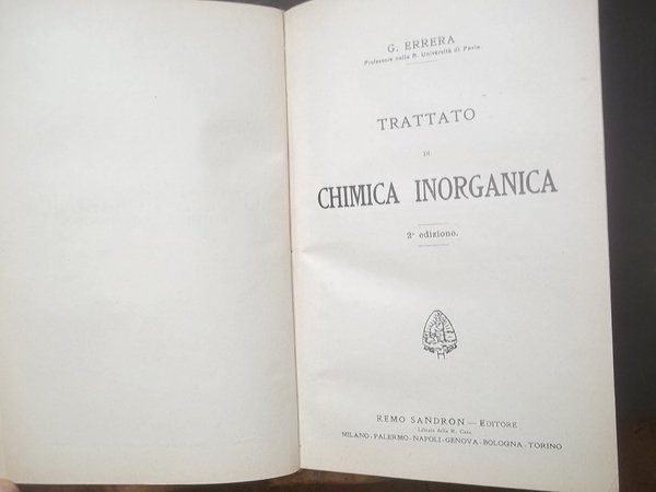 TRATTATO DI CHIMICA INORGANICA