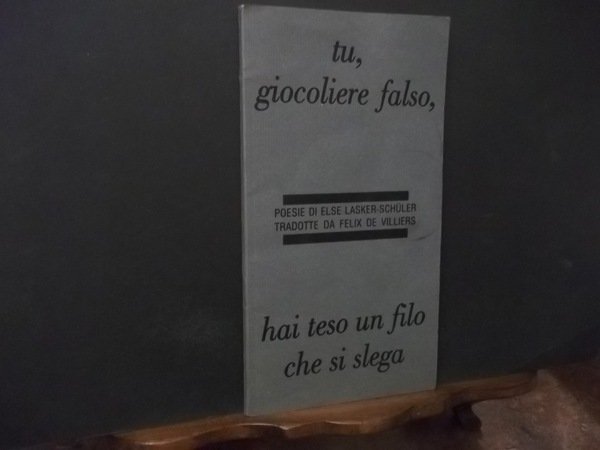 TU GIOCOLIERE FALSO HAI TESO UN FILO CHE SI SLEGA