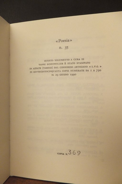 VERSI DISPERSI E NUGACI SANDRO SINIGAGLIA