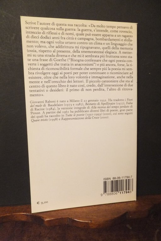 VERSI GUERRIERI E AMOROSI GIOVANNI RABONI