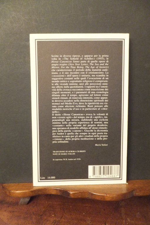 W. H. AUDEN HORAE CANONICAE | Immagine Gallery 2