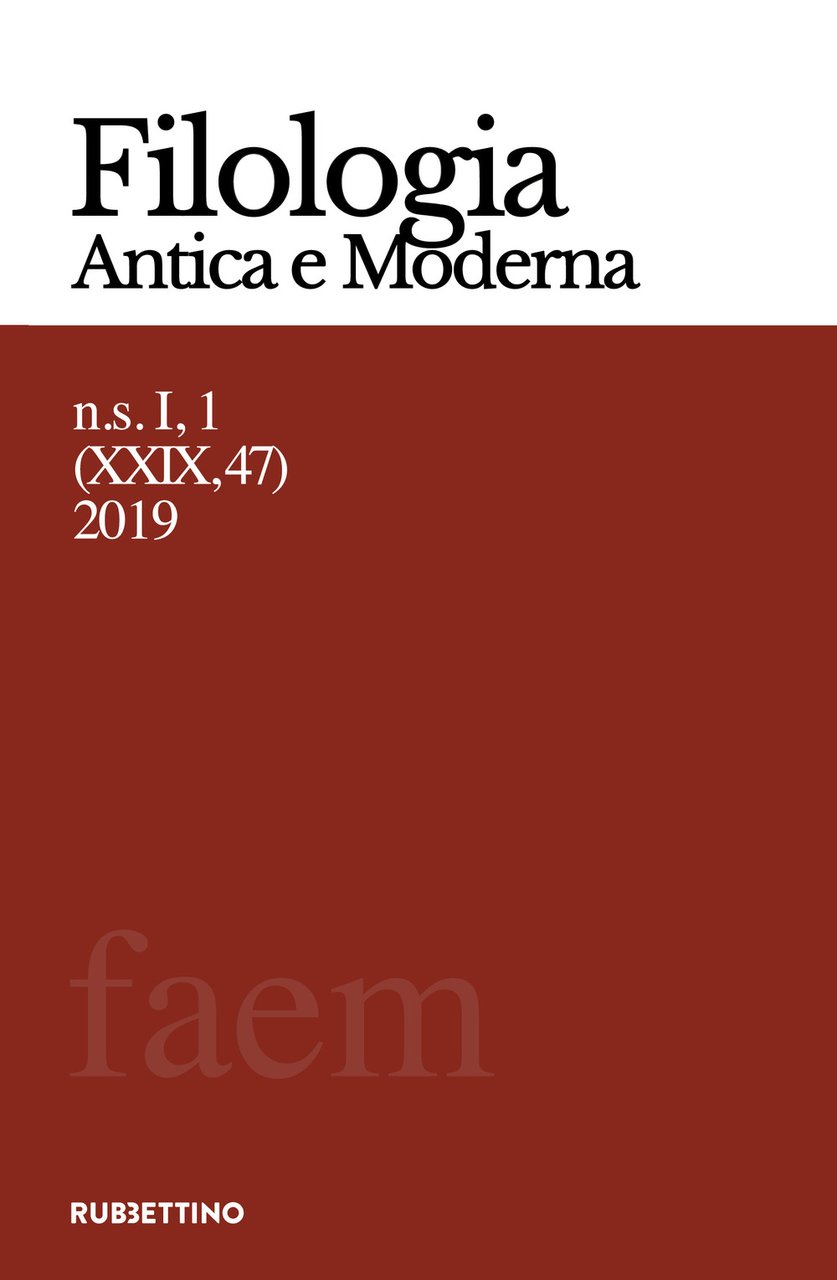 Filologia antica e moderna. Vol. 47