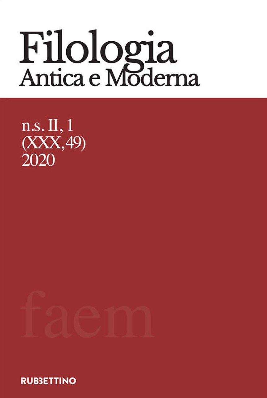 Filologia antica e moderna. Vol. 49