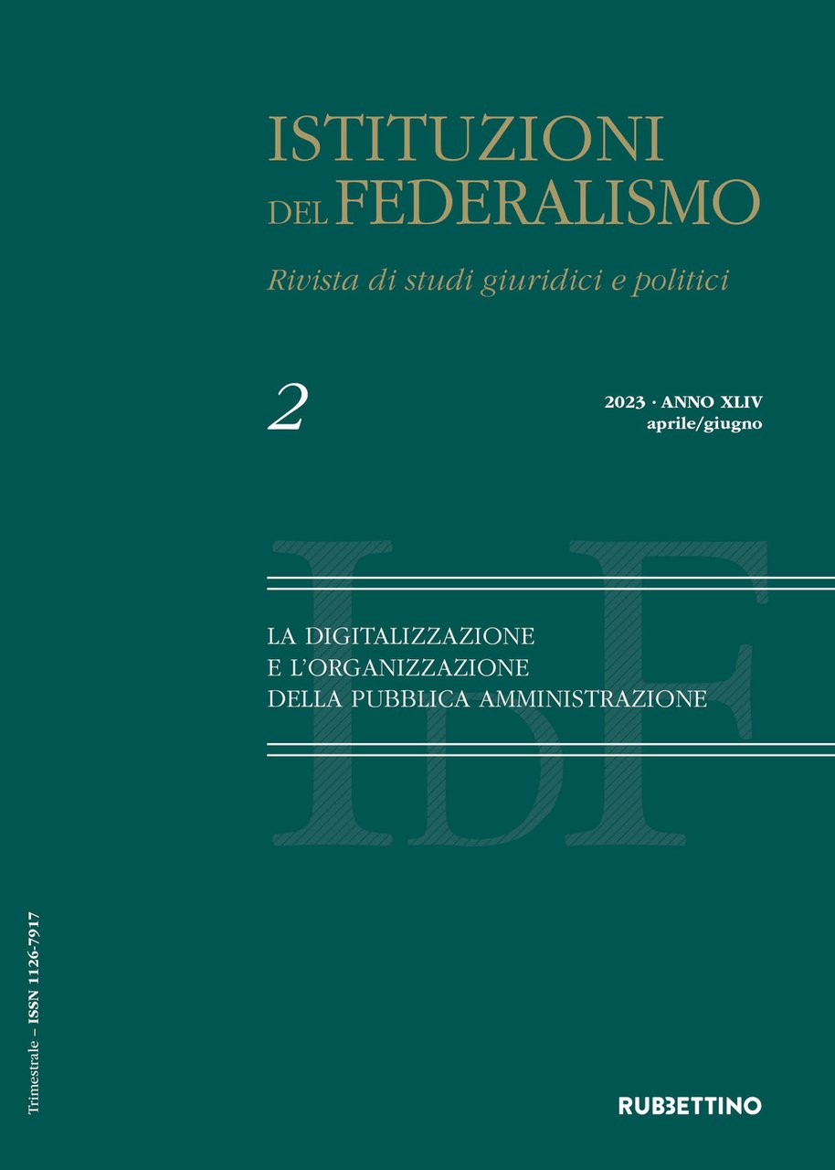 Istituzioni del federalismo. Rivista di studi giuridici e politici. Vol. …