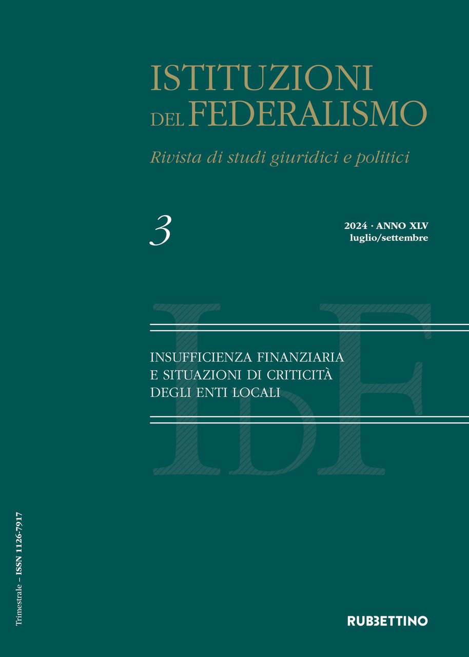 Istituzioni del federalismo. Rivista di studi giuridici e politici. Vol. …
