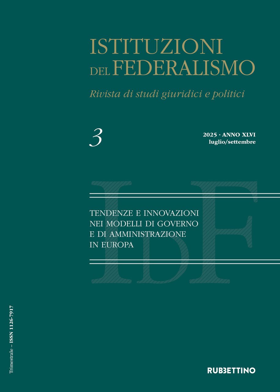 Istituzioni del federalismo. Rivista di studi giuridici e politici. Vol. … | Immagine principale