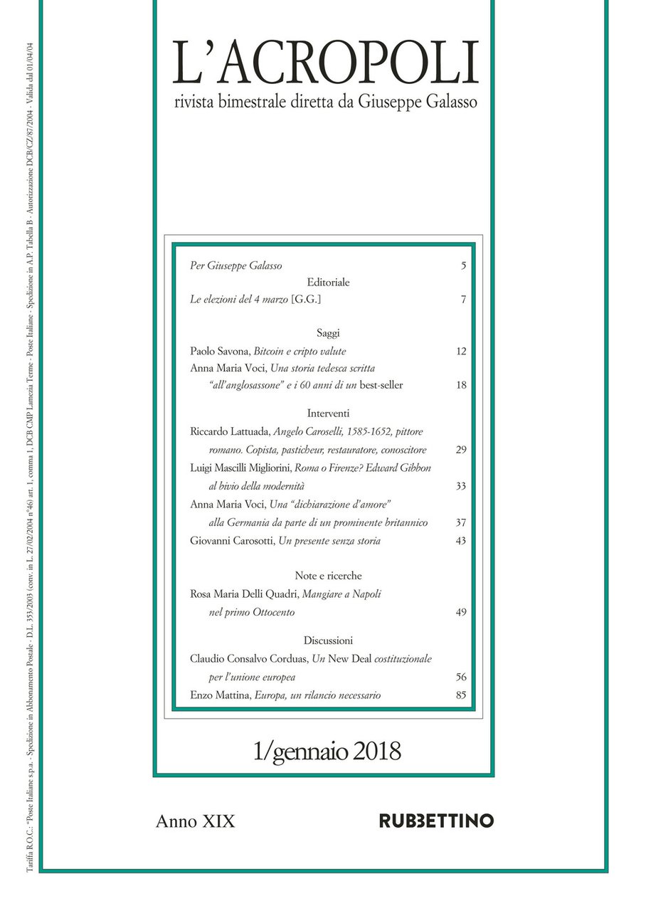 L'acropoli. Vol. 1: Gennaio