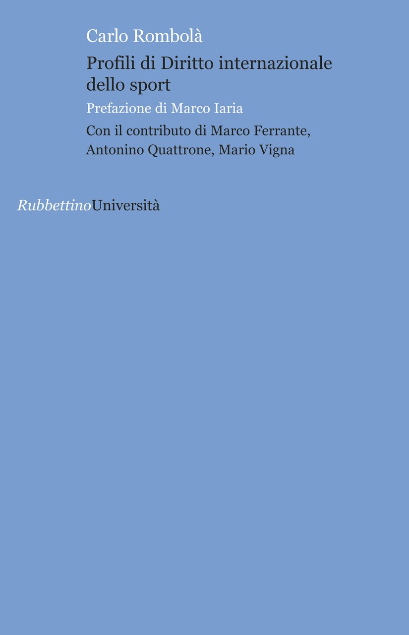 Profili di diritto internazionale dello sport