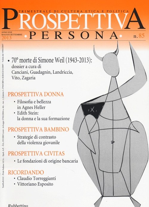 Prospettiva persona. Trimestrale di cultura, etica e politica. Vol. 85