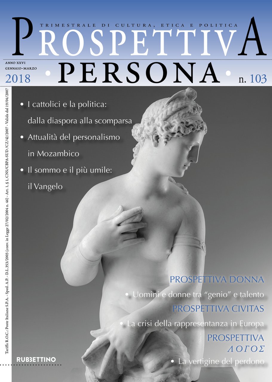 Prospettiva persona. Trimestrale di cultura, etica e politica. Vol. 103: …