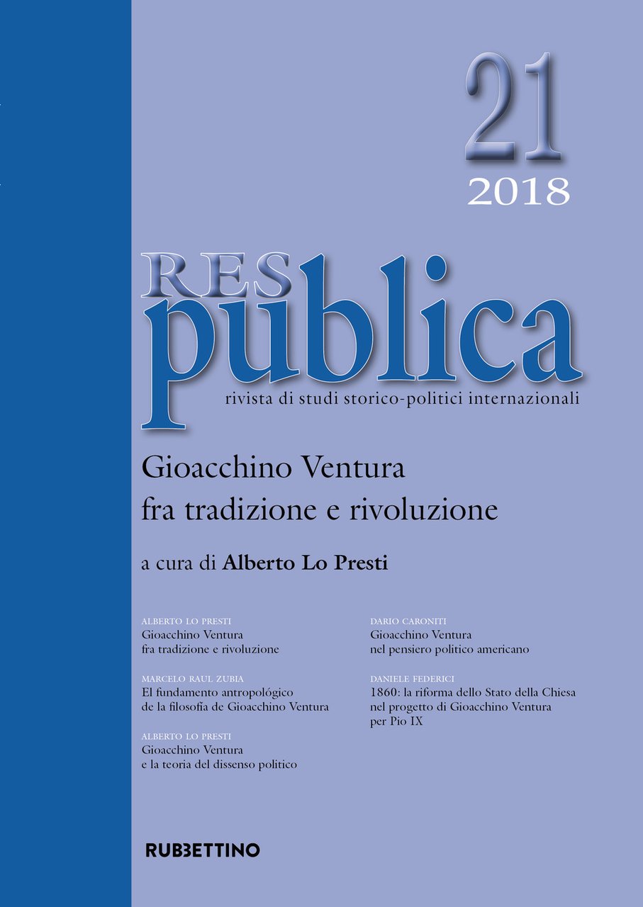 Res publica. Vol. 21: Gioacchino Ventura fra tradizione e rivoluzione