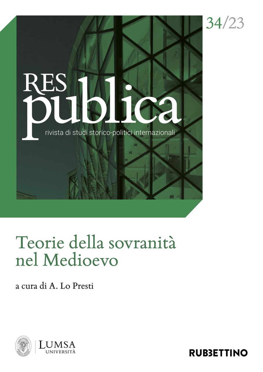 Res publica. Vol. 34: Teorie della sovranità nel Medioevo