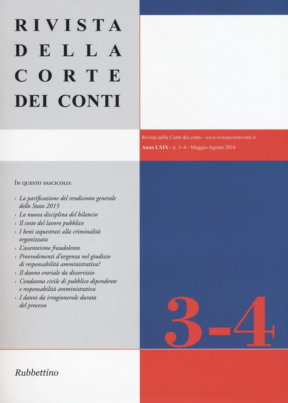 Rivista della Corte dei Conti. Vol. 3-4