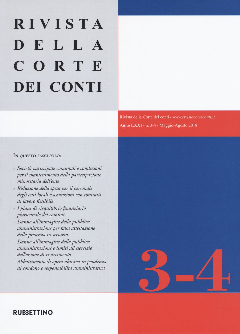 Rivista della corte dei conti. Vol. 3-4