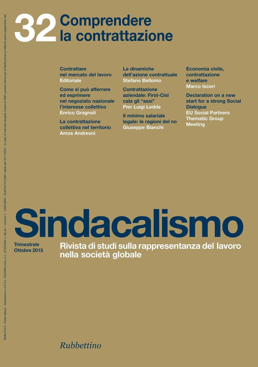 Sindacalismo. Vol. 32