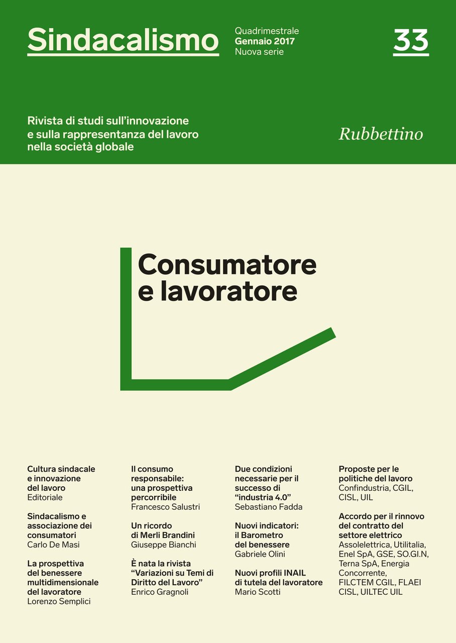 Sindacalismo. Rivista di studi sull'innovazione e sulla rappresentanza del lavoro …