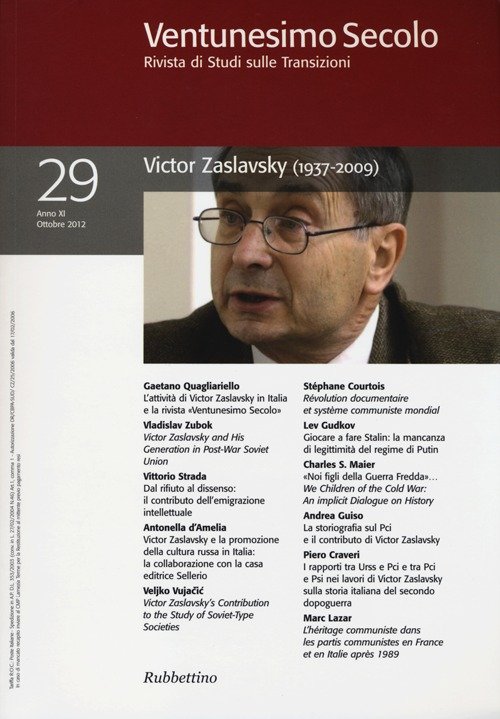 Ventunesimo secolo. Rivista di studi sulle transizioni. Vol. 29: Victor …