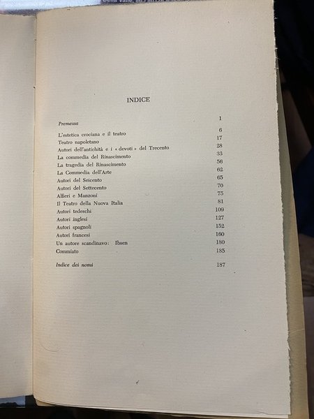 Croce e il Teatro. Milano