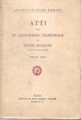 Atti del IV congresso nazionale di studi romani. Volume III