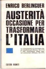 Austerità occasione per trasformare lItalia